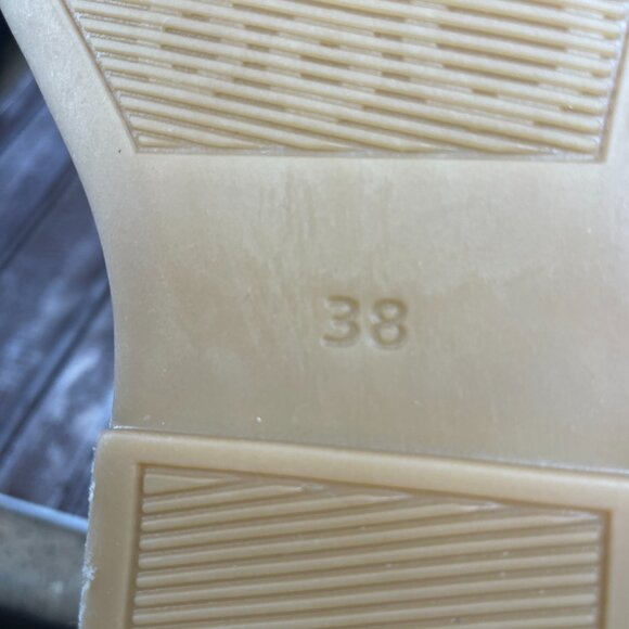 BONAVI SOFIA Womens 7.5 (EUR 38) Black Leather Wedge Ankle Strap Sandal Shoe EUC - Picture 9 of 9